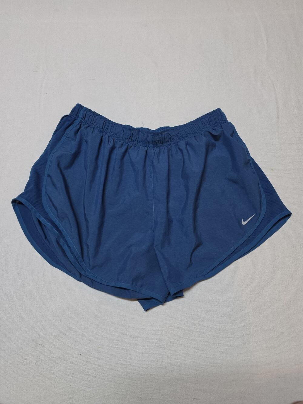 Nike Dri-FIT Women’s 1X Blue Running Shorts Mesh Side Panels Athletic Workout